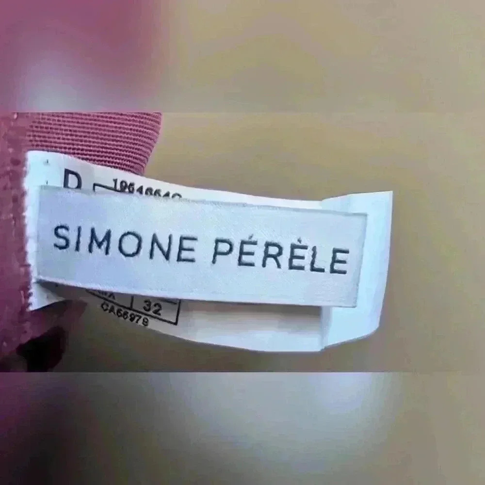 NWOT Simone Perele Red Lace Promesse Demi Cup Bra 32D - Picture 9 of 10